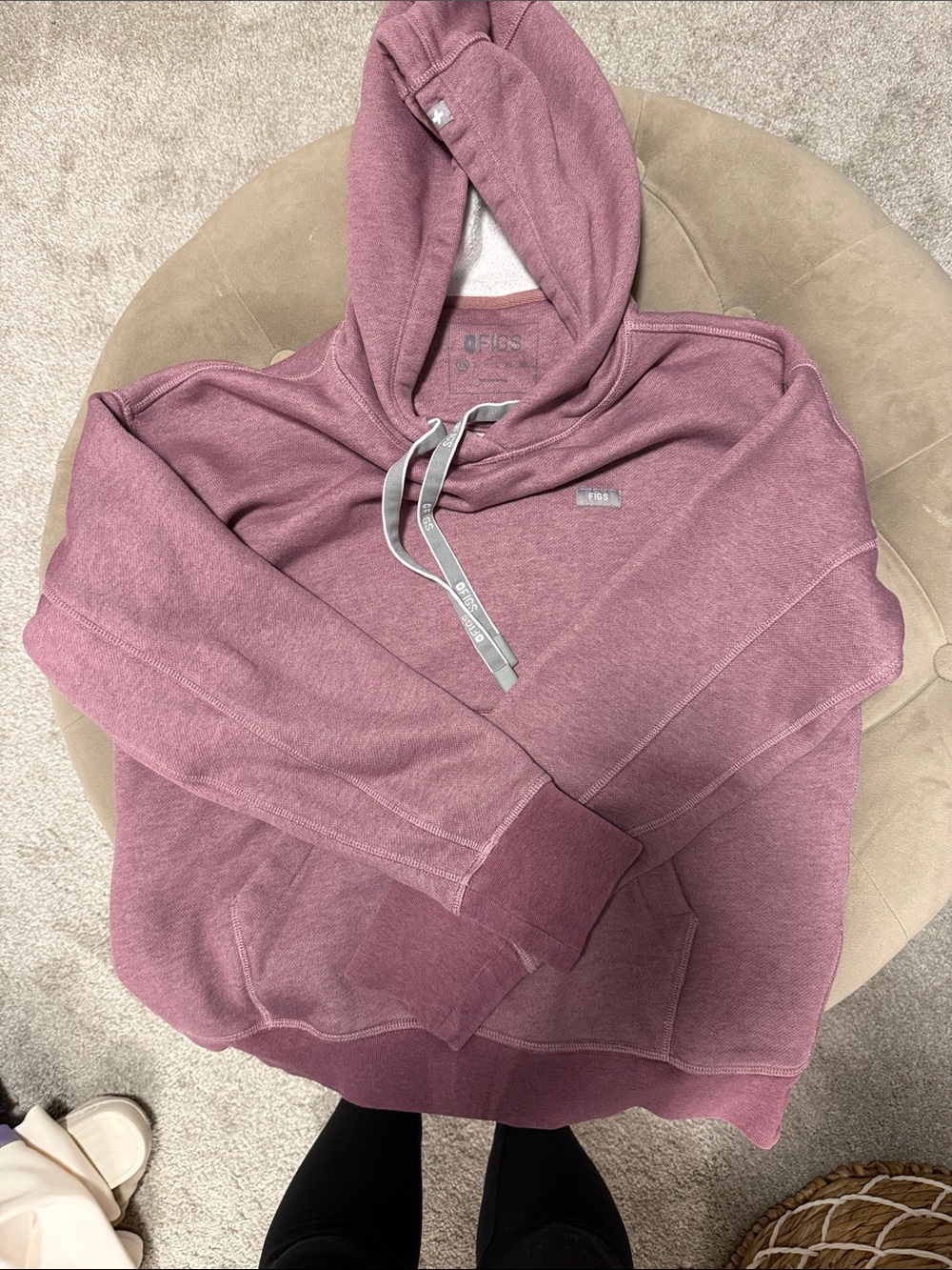 Figs Women's Dusty Rose Pullover Hoodie